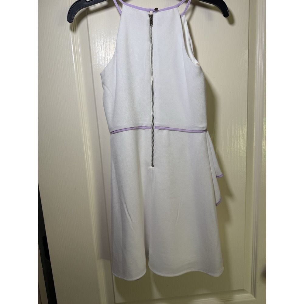 GB Girls Size 8 White Handkerchief Hem Dress Embellished Sleeveless Party Summer - Picture 6 of 10